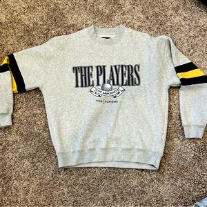 Abercrombie & Fitch Gray and Yellow Crewneck Sweater